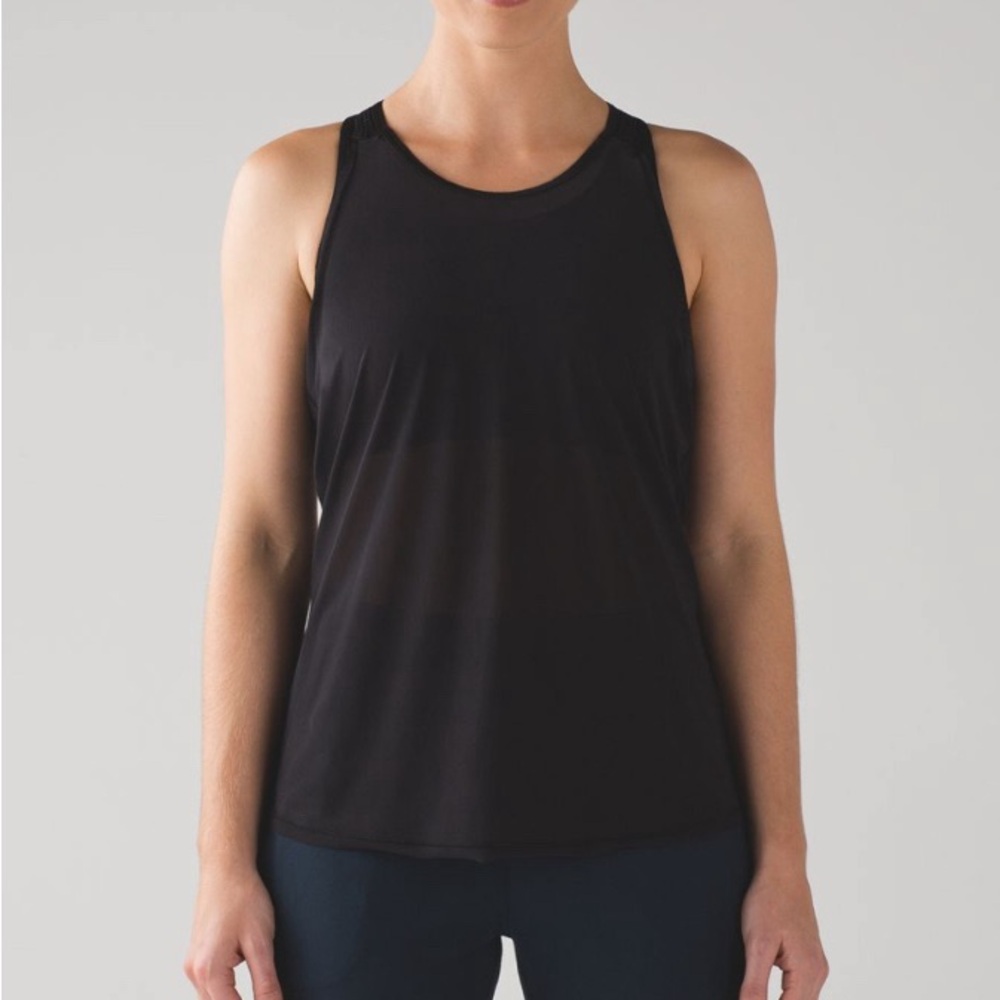Lululemon Athletica Fit Physique Black Sleeveless Tank Top
